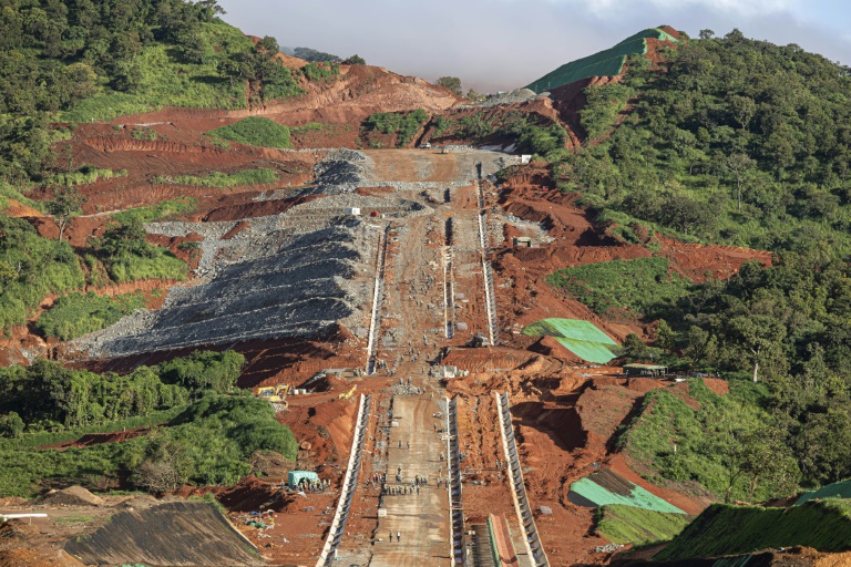 La mine de SimFer, dans la chaîne de montagne de Simandou, dans la région de Nzerekore en Guinée, le 3 septembre 2025