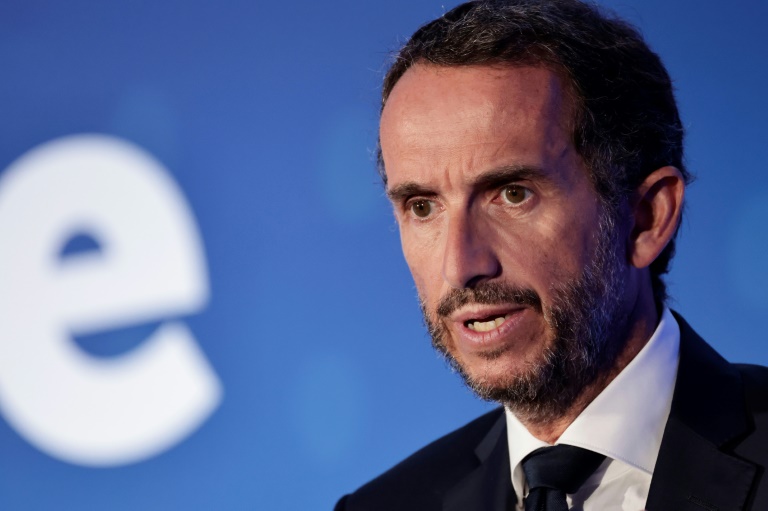 Le PDG de Carrefour, Alexandre Bompard, le 22 mai 2026 à Massy, près de Paris