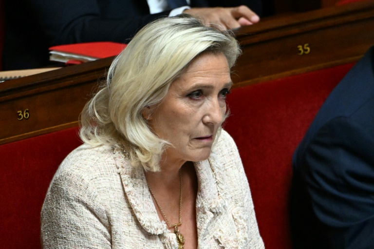 La présidente du groupe RN à l'Assemblée nationale, Marine Le Pen, le 8 septembre 2025, à Paris