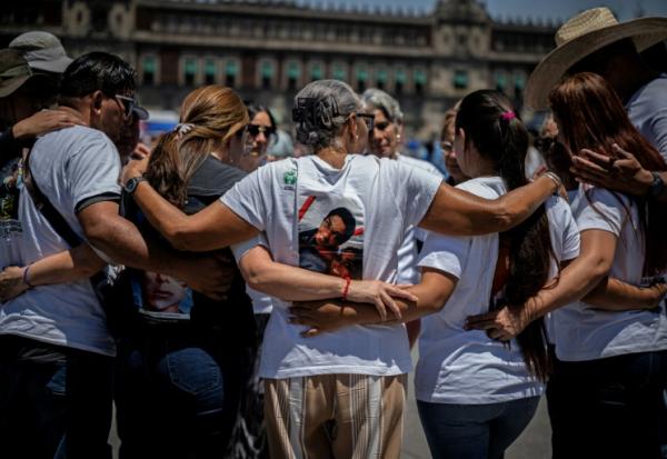 Manifestation sur les migrants portés disparus, à Mexico, le 14 mai 2026
