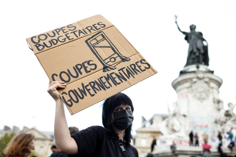 Manifestation du mouvement de protestation « Bloquons tout », Place de la République à Paris, le 10 septembre 2025