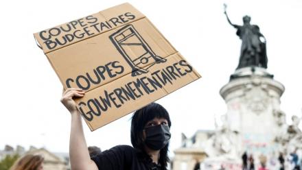 Manifestation du mouvement de protestation « Bloquons tout », Place de la République à Paris, le 10 septembre 2025