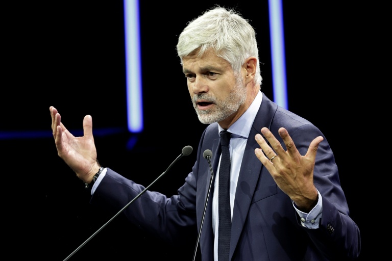 Le président du groupe parlementaire Droite Républicaine, Laurent Wauquiez, lors de l'université d'été du parti à Port-Marly, le 6 septembre 2025 dans les Yvelines