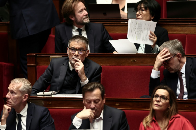 Olivier Faure, le premier secrétaire du PS, à l'Assemblée nationale, Paris, le 31 octobre 2025