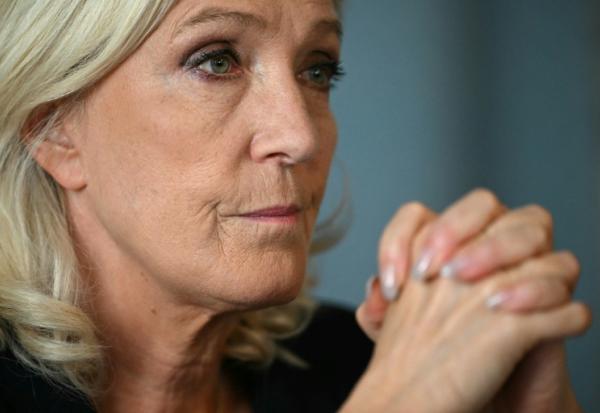 La candidate RN à la présidentielle, Marine Le Pen, le 12 octobre 2026 à Moissac, dans le Tarn-et-Garonne
