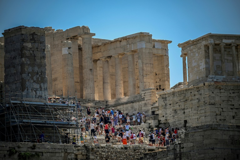L'acropole à Athènes, le 13 juillet 2023