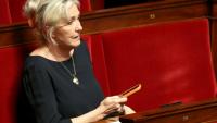 Marine Le Pen, présidente du groupe RN à l'Assemblée nationale, le 23 juin 2026 à Paris
