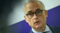 Le procureur de Rennes Frédéric Teillet lors d'une conférence de presse deux jours après la découverte du corps d'un garçon de 11 ans, à Rennes le 26 mai 2026