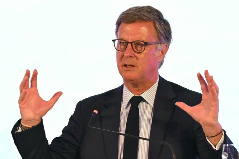 Sébastien Bazin, président du groupe Accor, à Bombay en Inde le 9 avril 2025