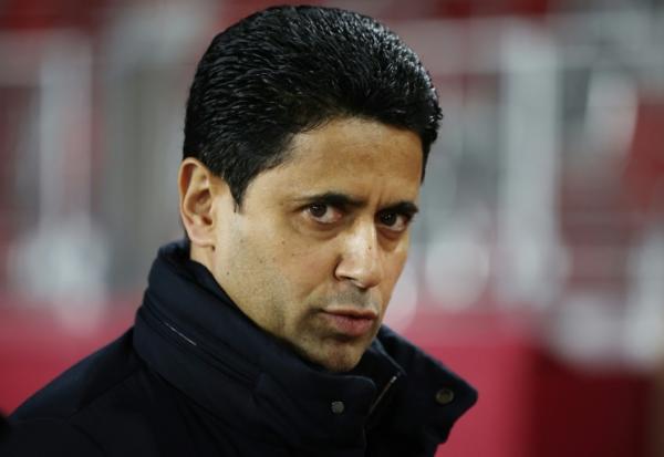 Le président qatari du PSG, Nasser al-Khelaïfi,  à Monaco le 17 février 2026