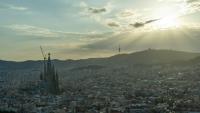 La basilique Sagrada Familia de l'architecte Antoni Gaudi avant la visite du pape Léon XIV, le 8 juin 2026 à Barcelone