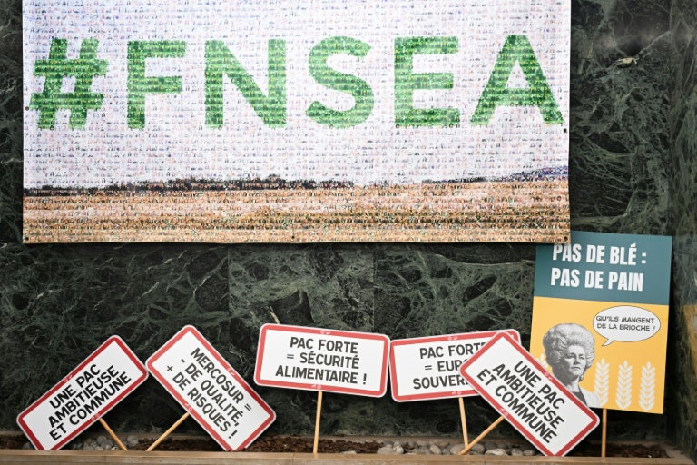 L'entrée des locaux de la FNSEA à Paris le 8 janvier 2026