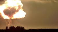 Capture d'écran d'une vidéo partagée sur les réseaux sociaux par @JConcilus et montrant l'explosion de la fusée New Glenn le 28 mai 2026 à Cap Canaveral en Floride