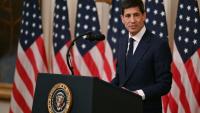 Le président de la Réserve fédérale américaine, Kevin Warsh, prononce un discours à la Maison Blanche, à Washington, le 22 mai 2026
