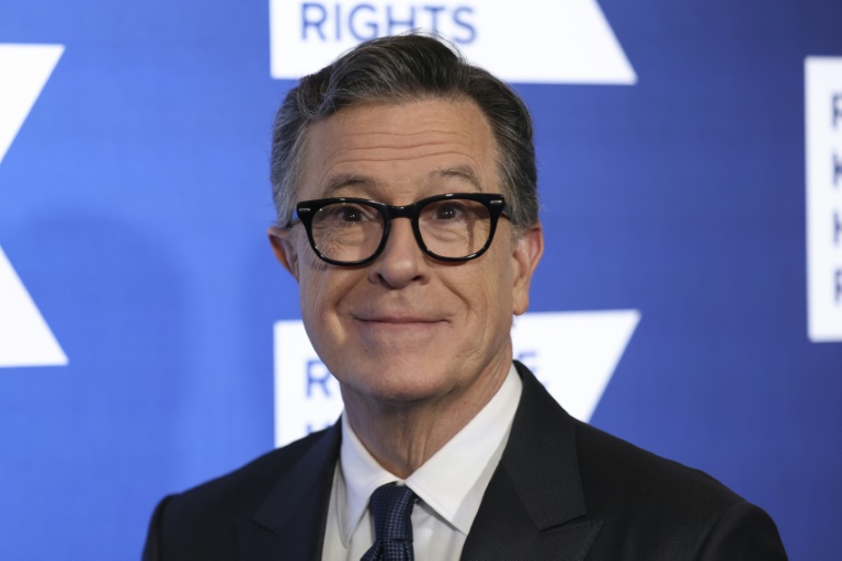L'animateur et humoriste Stephen Colbert lors d'un gala à New York, le 9 décembre 2025