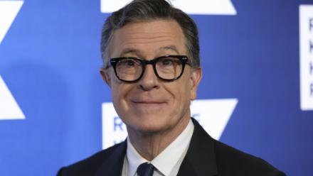 L'animateur et humoriste Stephen Colbert lors d'un gala à New York, le 9 décembre 2025