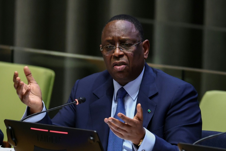 L'ancien président sénégalais Macky Sall au siège de l'ONU à New York, le 22 avril 2026