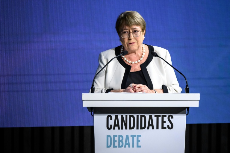 L'ancienne présidente chilienne Michelle Bachelet, lors d'un débat organisé à Genève le 9 juin 2026.