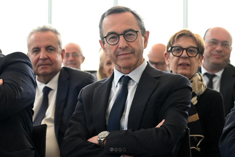 Le président de LR Bruno Retailleau à Nancy le 17 avril 2026