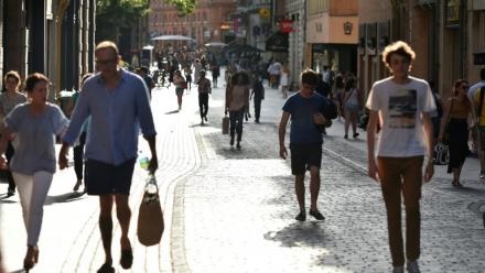 Une rue à Toulouse le 4 juillet 2016
