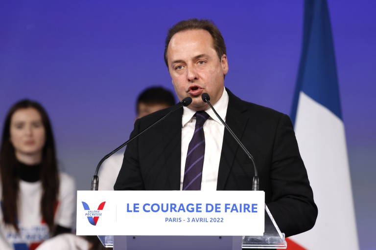 Jean-Christophe Lagarde, alors président de l'UDI, à Paris le 3 avril 2022