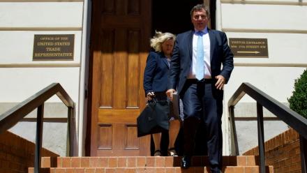 Le ministre canadien en charge des relations avec les Etats-Unis, Dominic LeBlanc, à Washington, le 21 août 2026