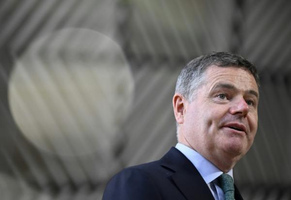 Paschal Donohoe, alors ministre irlandais des Finances et président de l'Eurogroupe, le 13 juillet 2023 à Bruxelles 