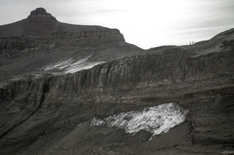 Ce qu'il reste du Mauvais Glacier, en Suisse, le 24 septembre 2026