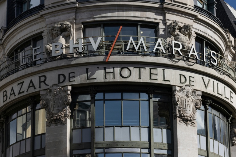 La façade du BHV Marais, dans le centre de Paris, le 5 octobre 2025 