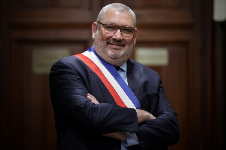 Le maire RN de Carcassonne Christophe Barthès, le 29 mars 2026 à Carcassonne, dans l'Aude