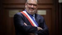 Le maire RN de Carcassonne Christophe Barthès, le 29 mars 2026 à Carcassonne, dans l'Aude