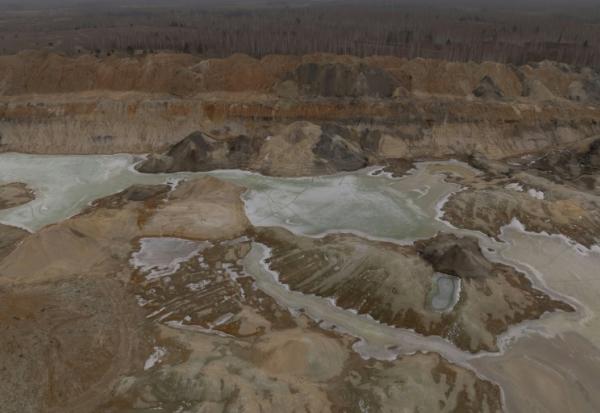 Une mine de titanium, dans la région de Zhytomyr, en Ukraine, le 28 février 2025