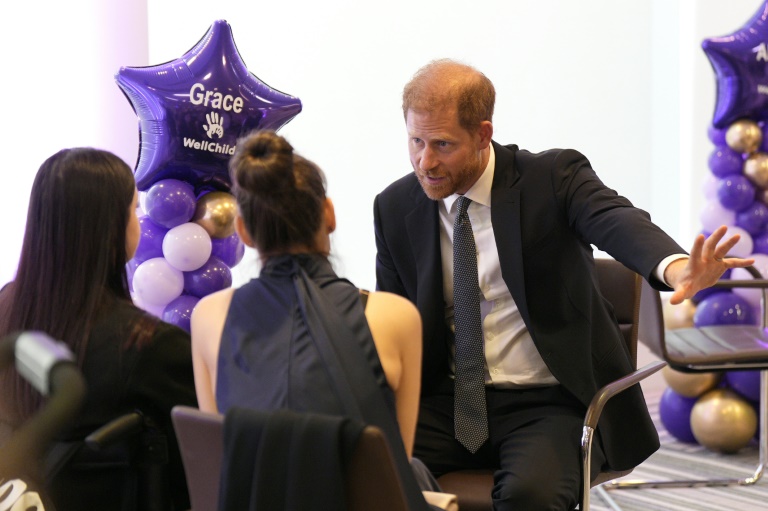 Le prince Harry, lors du gala de charité de l'organisation WellChild en faveur d'enfants handicapés, dont il est le parrain, le 8 septembre 2025 à Londres