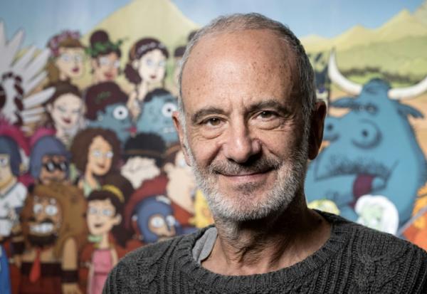 Gérard Miller lors de la sortie de la BD "50 nuances de Grecs", à Paris le 15 novembre 2019