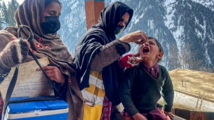 Campagne de vaccination dans le district de Neelum, au Pakistan, le 4 février 2025 