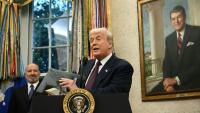 Le président américain Donald Trump à la Maison Blanche le 6 août 2025