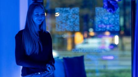 Lisa Kolesnikova, Ukrainienne propriétaire du centre de yoga et de fitness ElFlex, à Varsovie, le 22 septembre 2025