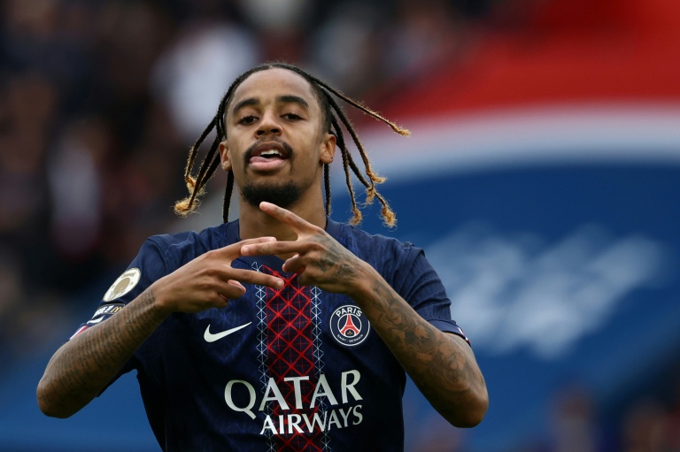Bradley Barcola, auteur d'un doublé pour le PSG face à Lens, le 14 septembre 2025 au Parc des Princes