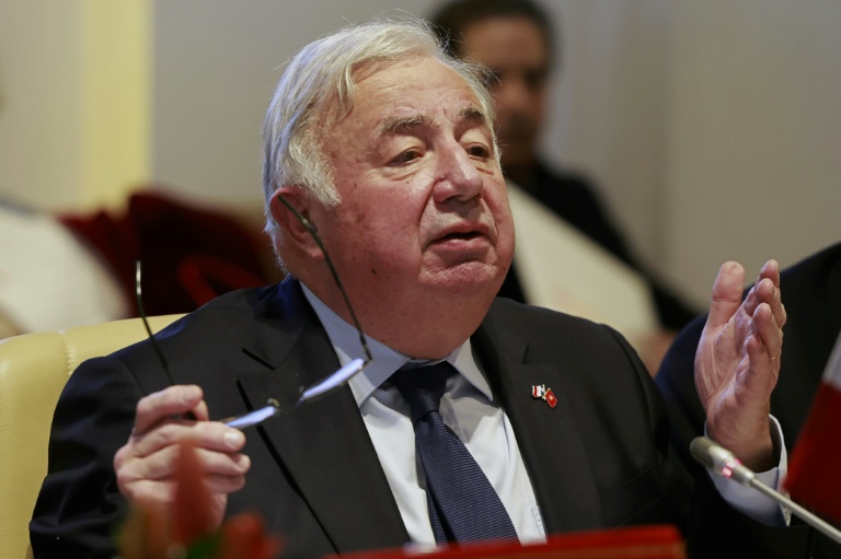 Le président du Sénat Gérard Larcher le 29 janvier 2026 à Rabat, au Maroc