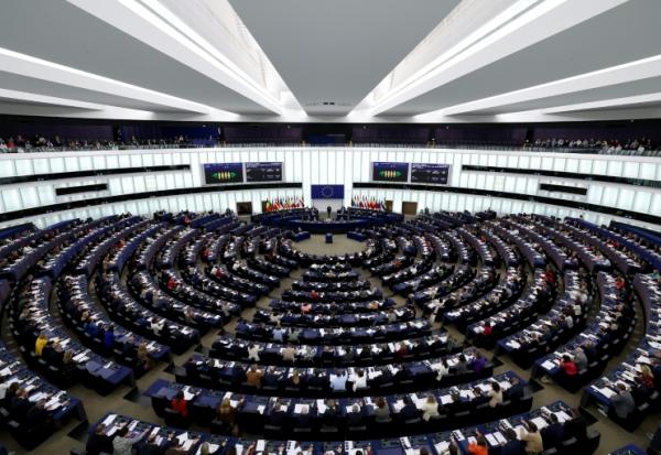 L'assemblée du Parlement européen de Strasbourg, le 23 octobre 2024