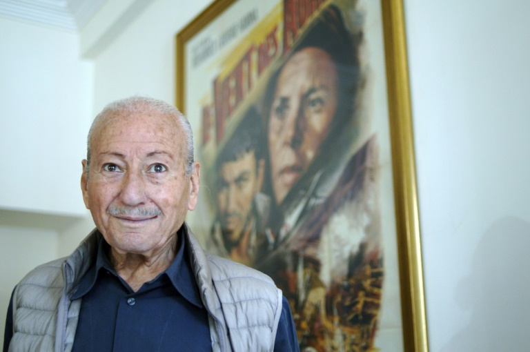 Le réalisateur algérien Mohamed Lakhdar Hamina chez lui à Alger, le 11 février 2017