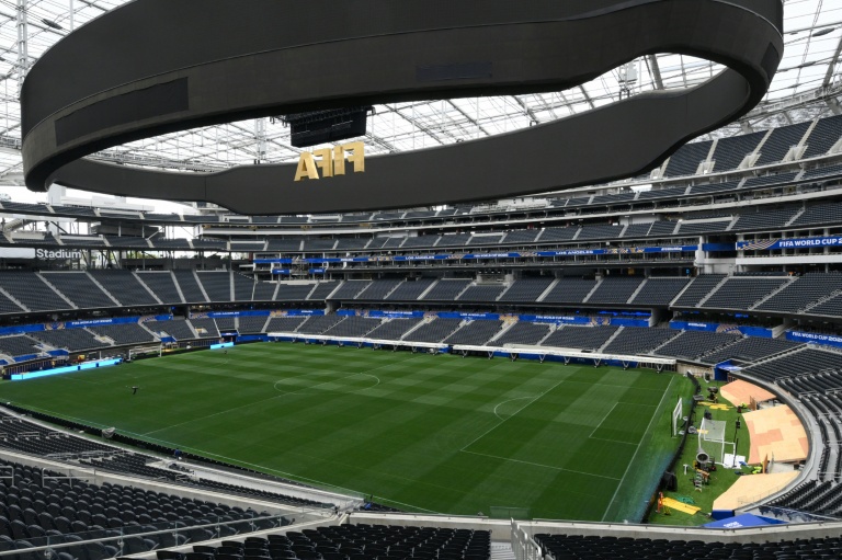 Vue générale du stade de Los Angeles prise le 7 juin 2026 qui accueille dans la nuit de vendredi à samedi le premier match du Mondial-2026 sur le sol des ETats-Unis, entre la Team USA et le Paraguay