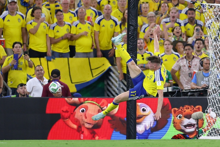 Viktor Gyokeres durant le match du Mondial entre la Suède et la Tunisie, le 14 juin 2026 à Guadalupe (Mexique)