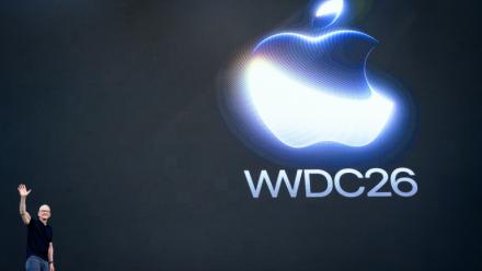 Le PDG d'Apple, Tim Cook, lors de l dernière conférence mondiale des développeurs Apple (WWDC) à l'Apple Park de Cupertino, en Californie, le 8 juin 2026