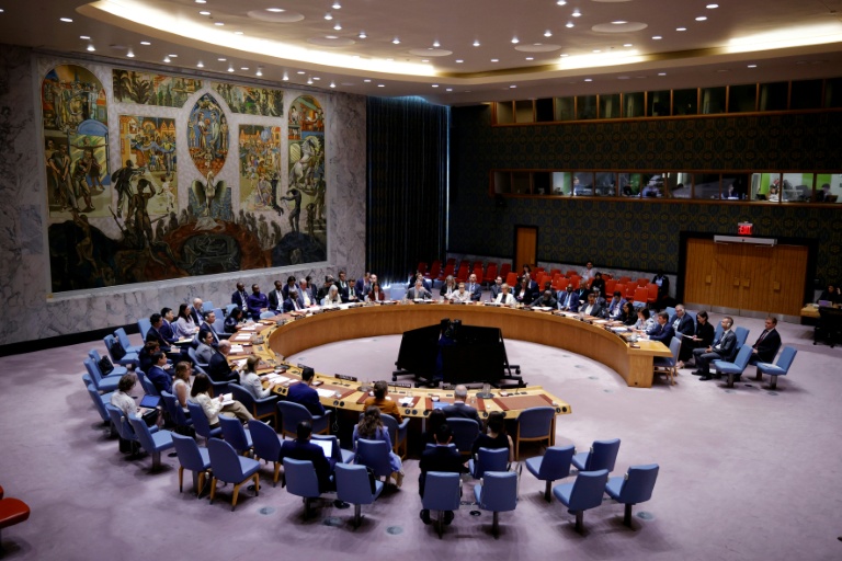 Le Conseil de sécurité de l'ONU lors d'un vote d'urgence sur la guerre en Ukraine, le 27 juillet 2026.