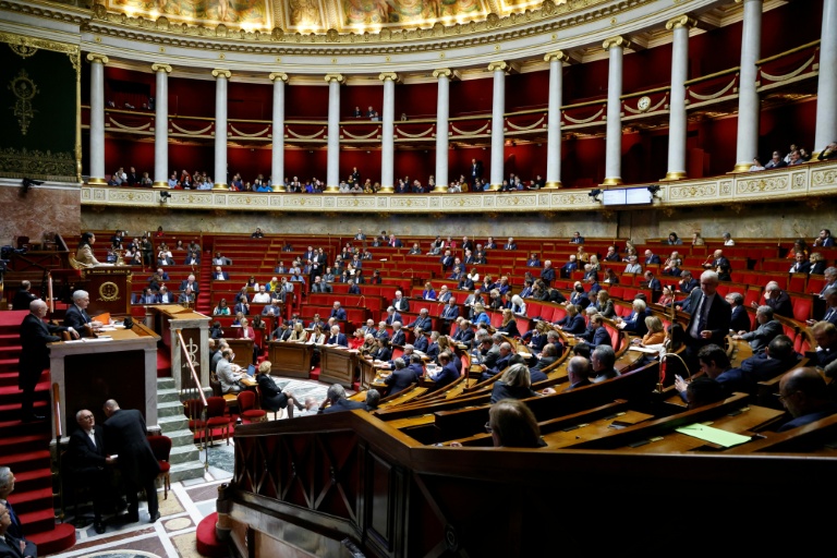 L'Assemblée nationale lors d'une session de questions au gouvernment, à Paris le 13 on novembre 2024
