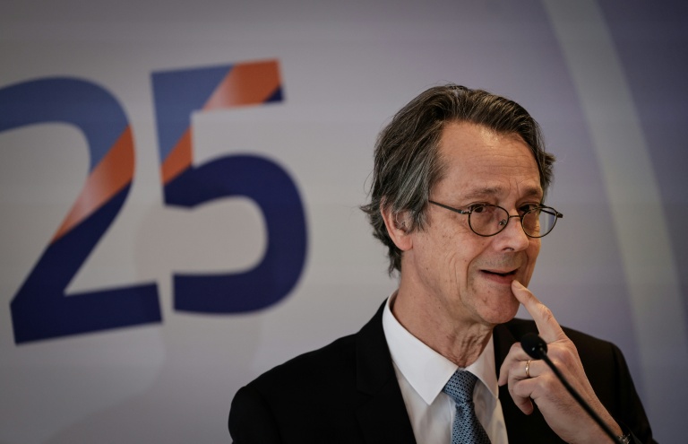 Le patron de Safran Olivier Andriès présente les résultats annuels du groupe à Paris, le 13 février 2026 
