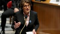 La ministre de l'Agriculture Annie Genevard à l'Assemblée nationale à Paris le 5 mai 2026