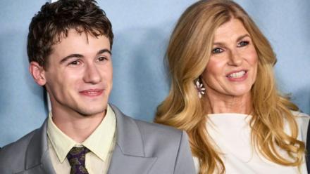L'acteur américano-britannique Sam Nivola et l'actrice américaine Connie Britton assistent à la première de la série télévisée "Phony", produite par Hulu, le 13 octobre 2026 à West Hollywood, en Californie
