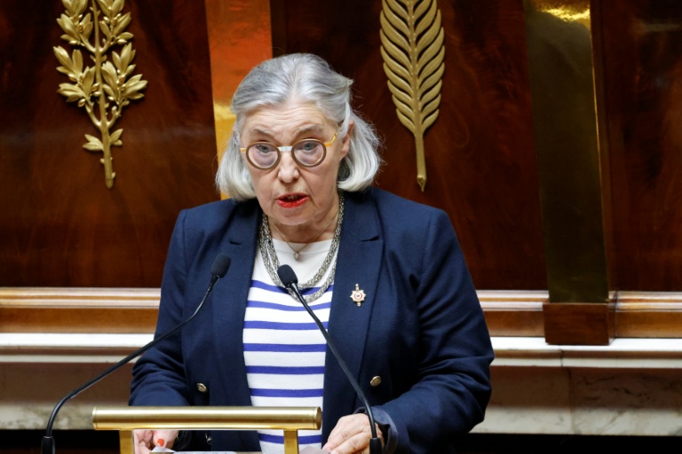La députée Ensemble pour la République (EPR, macroniste) Nicole Dubré-Chirat, à l'Assemblée nationale, à Paris, le 12 mai 2025